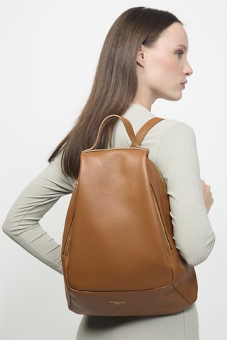 Mochila de piel Sadie - Marrón