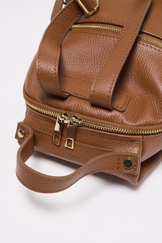 Mochila de piel Sadie - Marrón