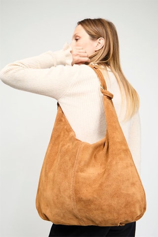 Bolso de nobuk Naia - Marrón