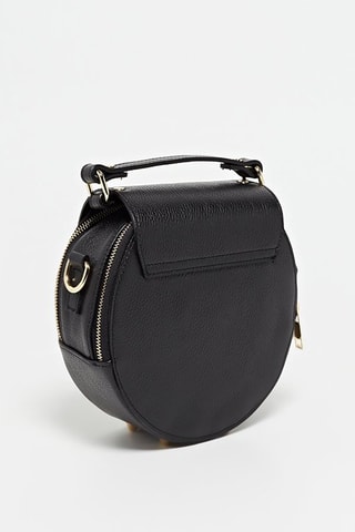 Bandolera de piel Poly - Negro