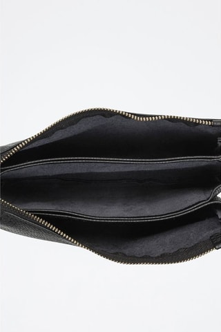 Bandolera de piel Perla - Negro