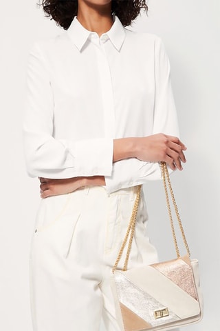 Bandolera de piel Julie - Beige