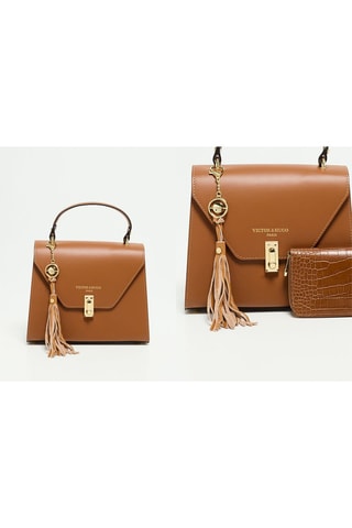 Bolso de piel Set Hugo  - Marrón