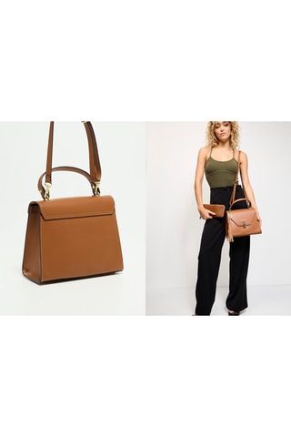 Bolso de piel Set Hugo  - Marrón