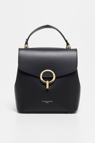 Bolso de piel Elena - Negro