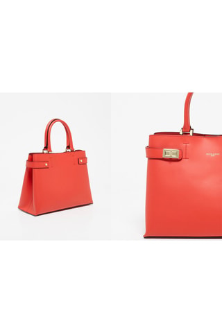 Bolso de piel Lorie - Rojo
