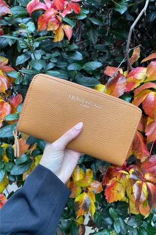 Cartera de piel Kaya - Marrón