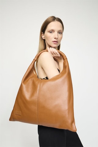 Bolso de piel Zelie - Marrón