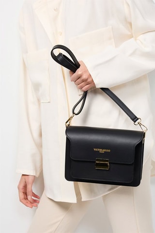 Bandolera de piel Chanon - Negro