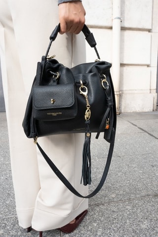 Bolso de piel Yera - Negro