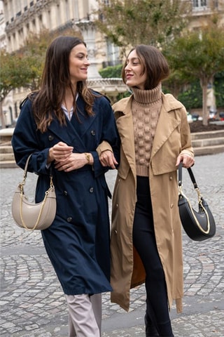 Bolso de piel Tiva - Topo