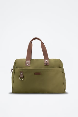 Bolsa de viaje de piel Sky - 41 cm - Marrón y verde