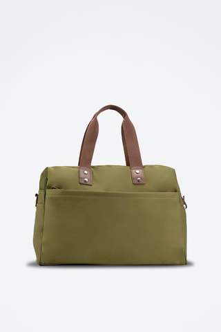 Bolsa de viaje de piel Sky - 41 cm - Marrón y verde