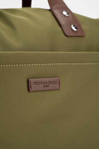 Bolsa de viaje de piel Sky - 41 cm - Marrón y verde