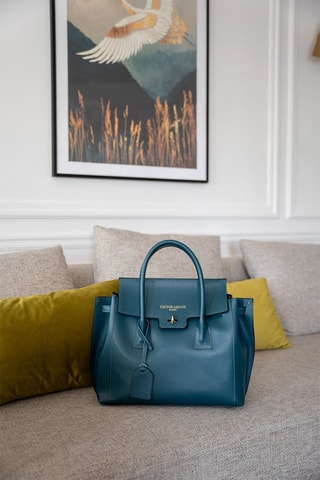 Bolso de piel Jane  - Azul