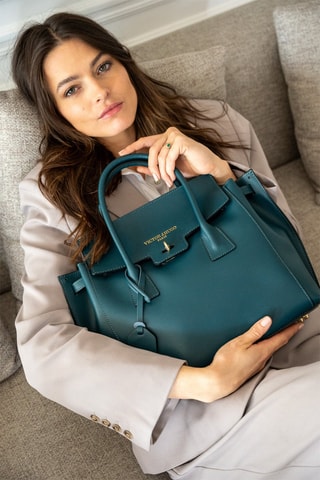 Bolso de piel Jane  - Azul