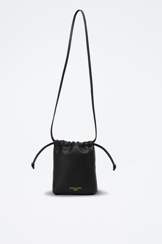 Bandolera de piel Leif - Negro