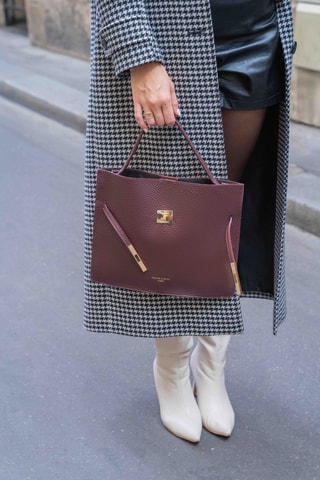 Bolso de piel Freda - Burdeos