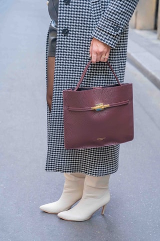 Bolso de piel Freda - Burdeos