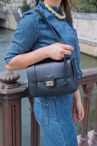 Bolso de piel Saige - Negro
