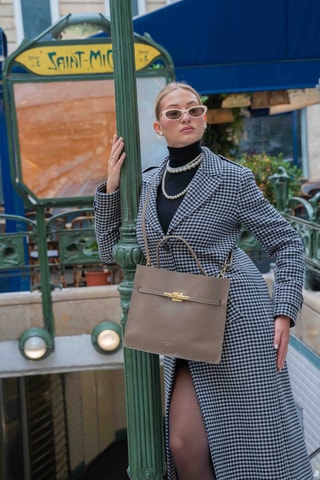 Bolso de piel Freda - Topo