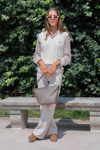 Bolso de piel Aven - Topo