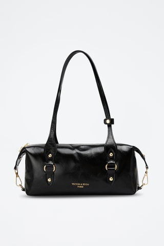 Sac porté épaule en cuir Colby - Noir