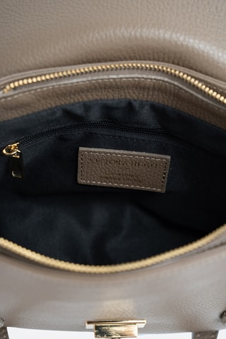 Bolso de piel Saige - Topo