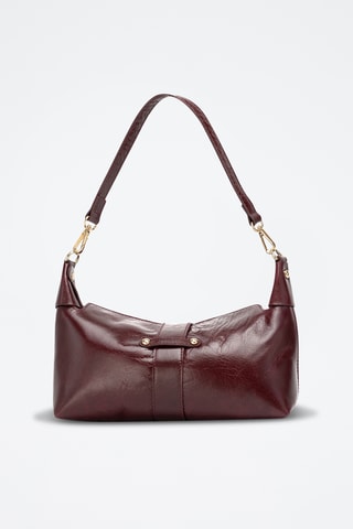 Sac porté épaule en cuir - Bordeaux