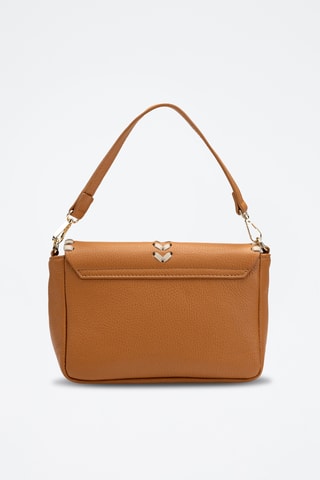 Bandolera de piel Rima - Camel y beige