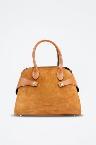 Bandolera de piel Clare - Camel