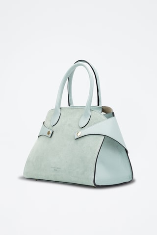 Bandolera de piel Clare - Azul