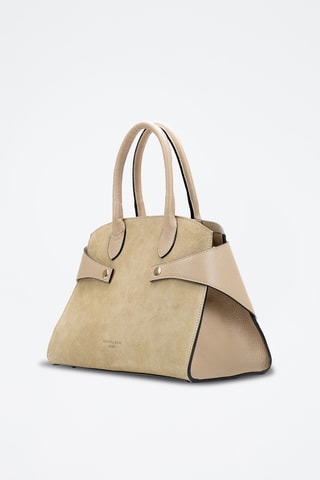 Bandolera de piel Clare - Beige