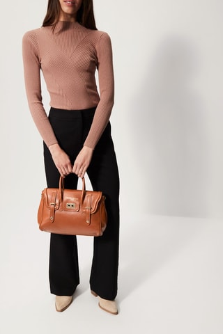 Bolso de piel Ondine - Marrón