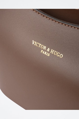 Bolso de piel Lety - Marrón y dorado