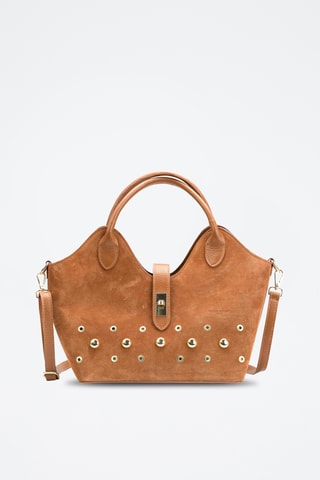 Bandolera de piel Freya - Camel