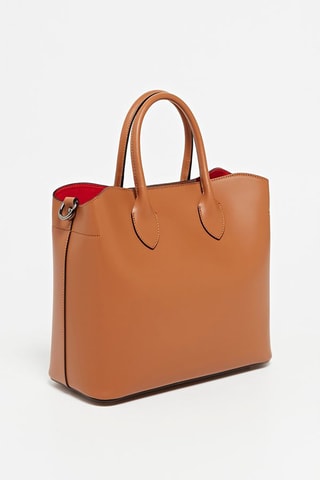 Bolso de piel Nisa - Marrón
