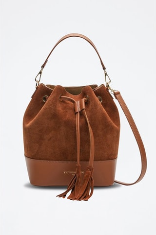 Bolso saco de piel Livy - Marrón