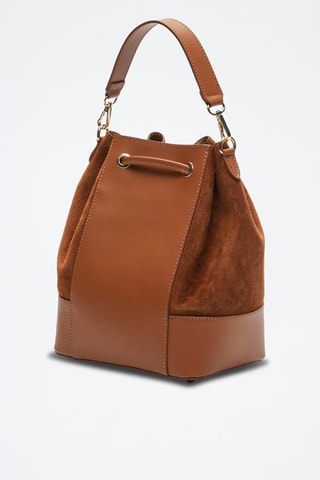 Bolso saco de piel Livy - Marrón