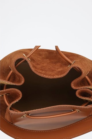 Bolso saco de piel Livy - Marrón