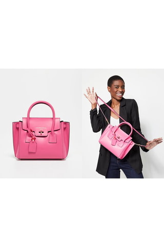 Bolso de piel Jany - Rosa