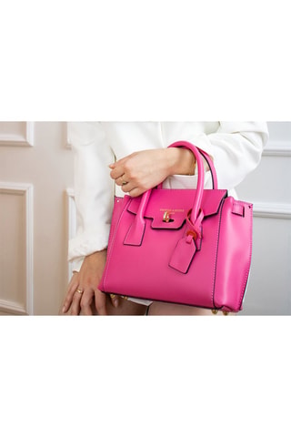 Bolso de piel Jany - Rosa