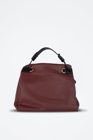 Bolso de piel Yera - Negro y rojo