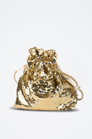 Bolso saco de lentejuelas Neza  - Dorado