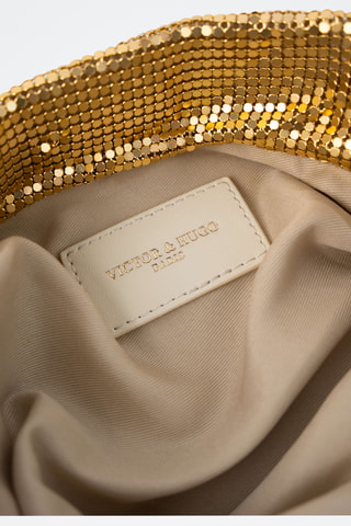 Bolso de lentejuelas Vika  - Dorado