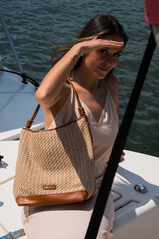 Bolso de piel Luzia  - Marrón