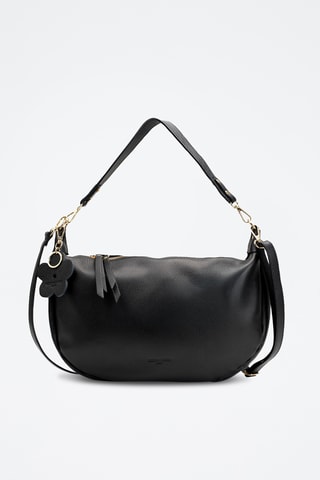 Bandolera de piel Kim - Negro