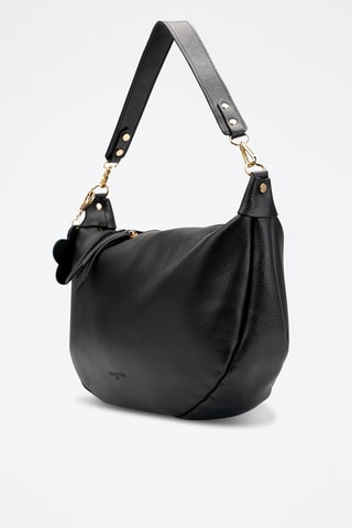 Bandolera de piel Kim - Negro