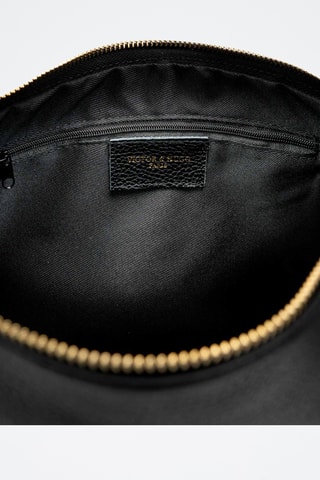Bandolera de piel Kim - Negro