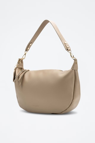 Bandolera de piel Kim - Beige